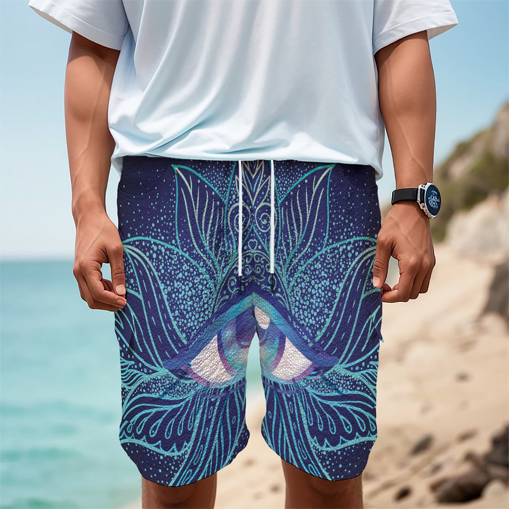 Eye of Providence Flower Print Men's Cargo Shorts