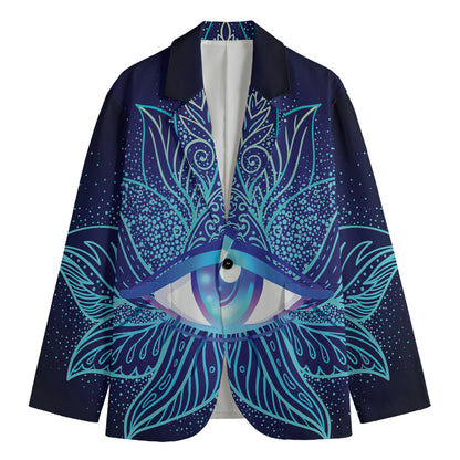 Eye of Providence Flower Print Men's Cotton Blazer