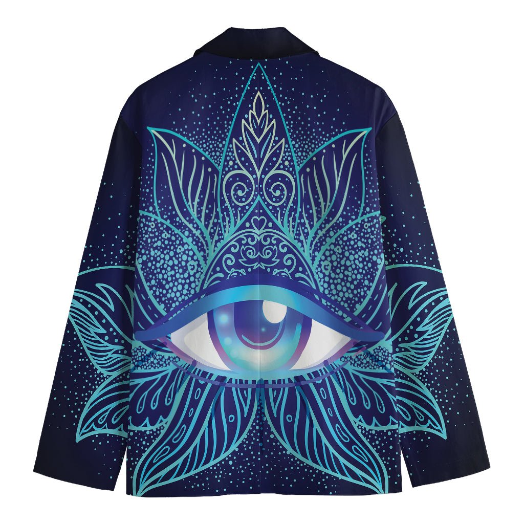 Eye of Providence Flower Print Men's Cotton Blazer