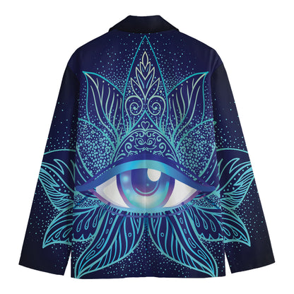 Eye of Providence Flower Print Men's Cotton Blazer