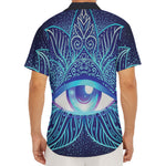 Eye of Providence Flower Print Men's Deep V-Neck Shirt