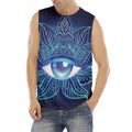 Eye of Providence Flower Print Men's Fitness Tank Top