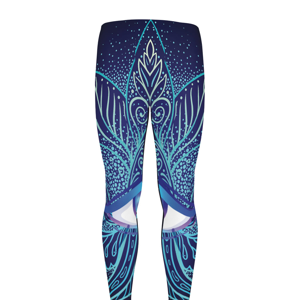 Eye of Providence Flower Print Men's leggings