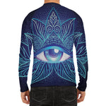 Eye of Providence Flower Print Men's Long Sleeve Rash Guard
