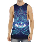 Eye of Providence Flower Print Men's Muscle Tank Top
