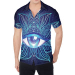 Eye of Providence Flower Print Men's Shirt