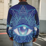 Eye of Providence Flower Print Men's Shirt Jacket
