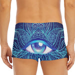 Eye of Providence Flower Print Men's Short Boxer Briefs