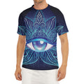Eye of Providence Flower Print Men's Short Sleeve Rash Guard