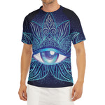 Eye of Providence Flower Print Men's Short Sleeve Rash Guard
