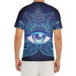 Eye of Providence Flower Print Men's Short Sleeve Rash Guard