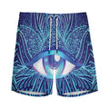 Eye of Providence Flower Print Men's Athletic Shorts
