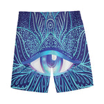 Eye of Providence Flower Print Men's Sports Shorts
