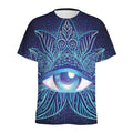 Eye of Providence Flower Print Men's Athletic T-Shirt