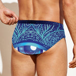 Eye of Providence Flower Print Men's Swim Briefs