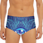 Eye of Providence Flower Print Men's Triangle Swim Briefs