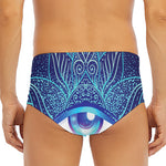 Eye of Providence Flower Print Men's Triangle Swim Briefs