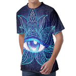 Eye of Providence Flower Print Men's Velvet T-Shirt