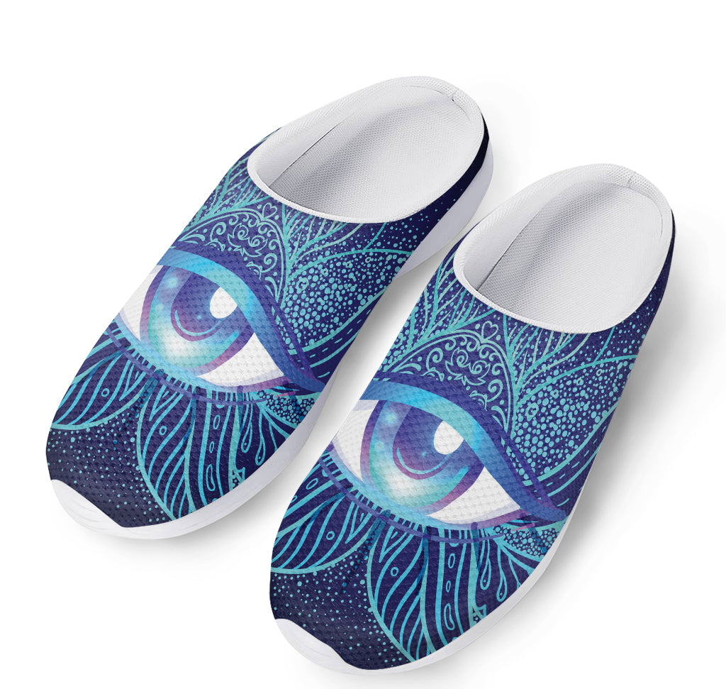 Eye of Providence Flower Print Mesh Casual Shoes