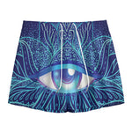 Eye of Providence Flower Print Mesh Shorts