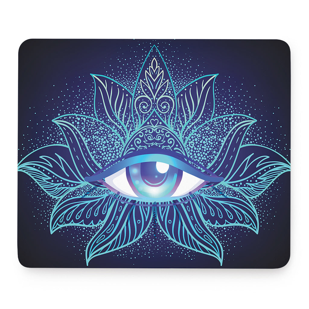 Eye of Providence Flower Print Mouse Pad