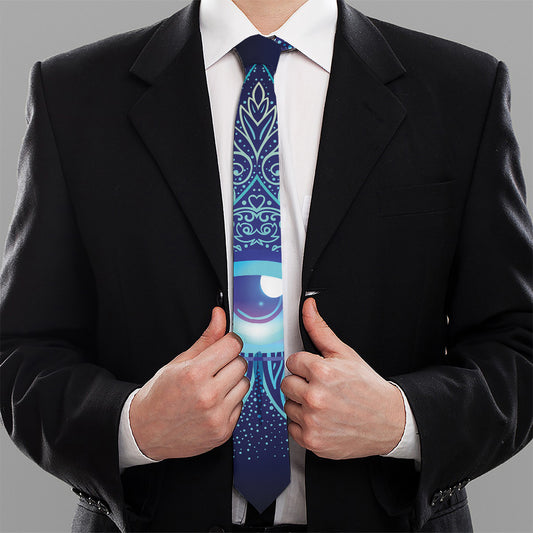 Eye of Providence Flower Print Necktie