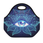 Eye of Providence Flower Print Neoprene Lunch Bag
