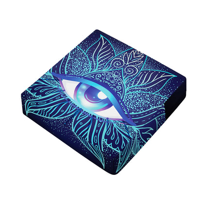 Eye of Providence Flower Print Outdoor Seat Cushion Cover