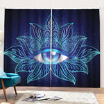 Eye of Providence Flower Print Pencil Pleat Curtains