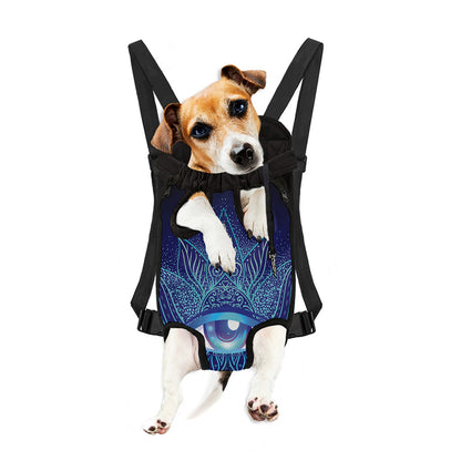 Eye of Providence Flower Print Pet Carrier Backpack