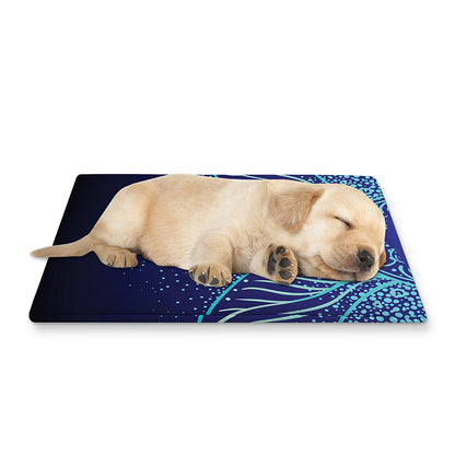 Eye of Providence Flower Print Pet Cooling Mat Cover