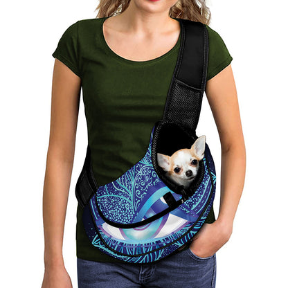 Eye of Providence Flower Print Pet Sling Carrier