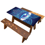 Eye of Providence Flower Print Picnic Table Cover