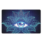 Eye of Providence Flower Print Polyester Doormat