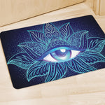 Eye of Providence Flower Print Polyester Doormat