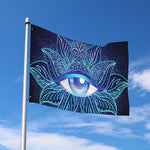 Eye of Providence Flower Print Polyester Flag