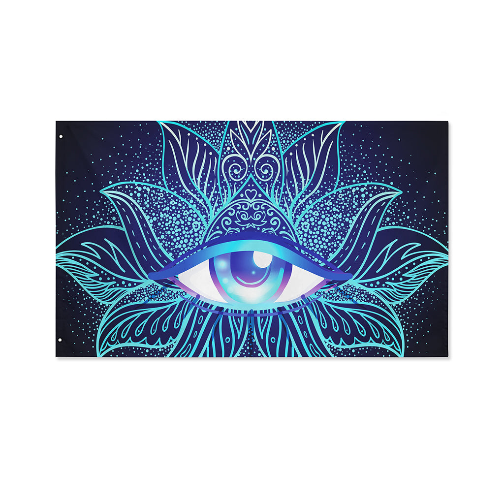 Eye of Providence Flower Print Polyester Flag