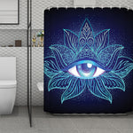 Eye of Providence Flower Print Polyester Shower Curtain