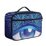 Eye of Providence Flower Print Portable Lunch Bag