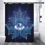 Eye of Providence Flower Print Premium Shower Curtain