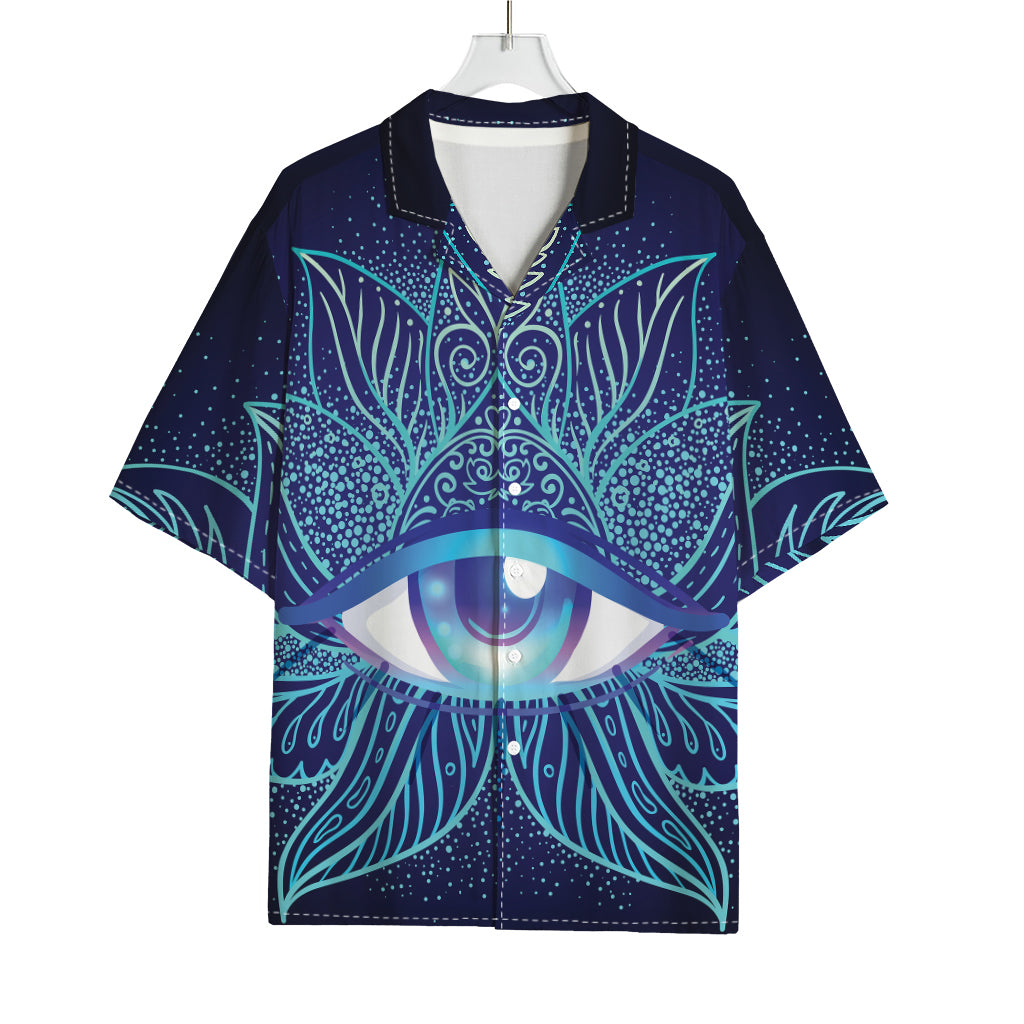 Eye of Providence Flower Print Rayon Hawaiian Shirt