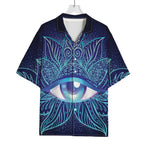 Eye of Providence Flower Print Rayon Hawaiian Shirt