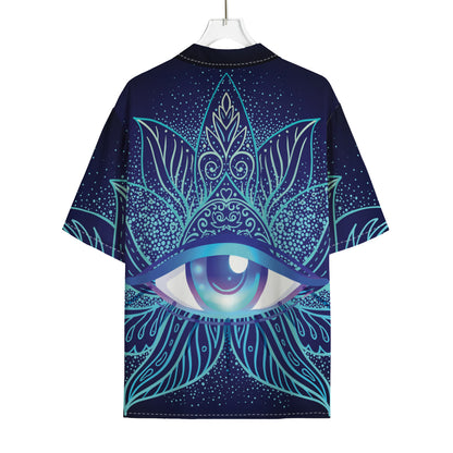 Eye of Providence Flower Print Rayon Hawaiian Shirt