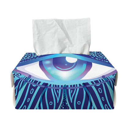 Eye of Providence Flower Print Rectangle Tissue Box Cover