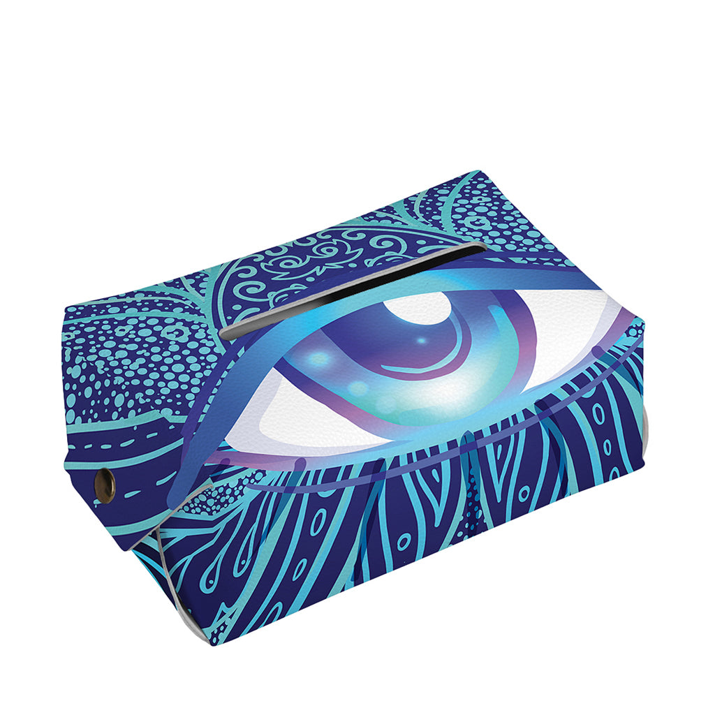 Eye of Providence Flower Print Rectangle Tissue Box Cover