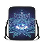 Eye of Providence Flower Print Rectangular Crossbody Bag
