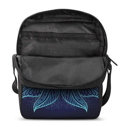 Eye of Providence Flower Print Rectangular Crossbody Bag