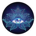 Eye of Providence Flower Print Round Floor Mat