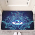 Eye of Providence Flower Print Rubber Doormat