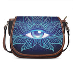 Eye of Providence Flower Print Saddle Bag